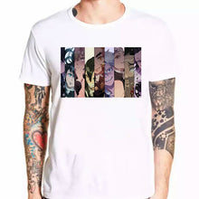 Load image into Gallery viewer, Anime Kimetsu No Yaiba White Cartoon Print T-shirt Male Hip Hop Oversize Top Harajuku Demon Slayer Unisex T Shirt Men Tee Tshirt
