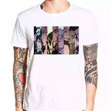 Load image into Gallery viewer, Anime Kimetsu No Yaiba White Cartoon Print T-shirt Male Hip Hop Oversize Top Harajuku Demon Slayer Unisex T Shirt Men Tee Tshirt
